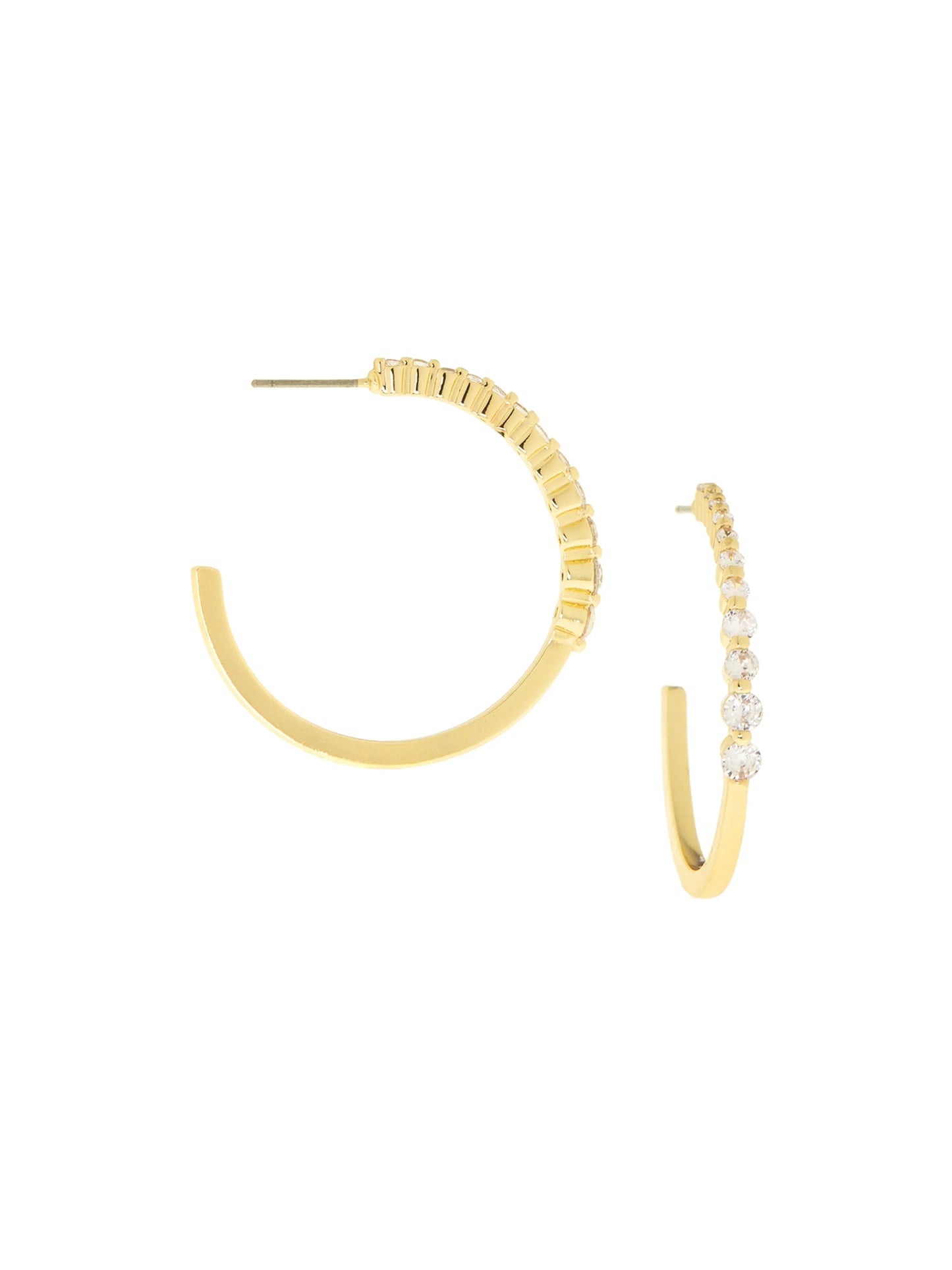 Marlyn Schiff Crystal Hoop Earring