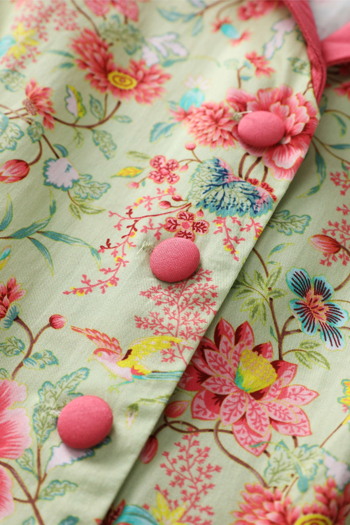 Mollie Peony Full Circle Shirt Dress In Tea Green