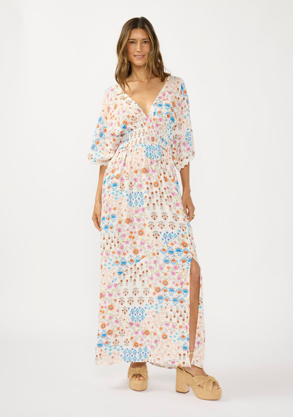 Calista Kimono Sleeve Maxi Dress