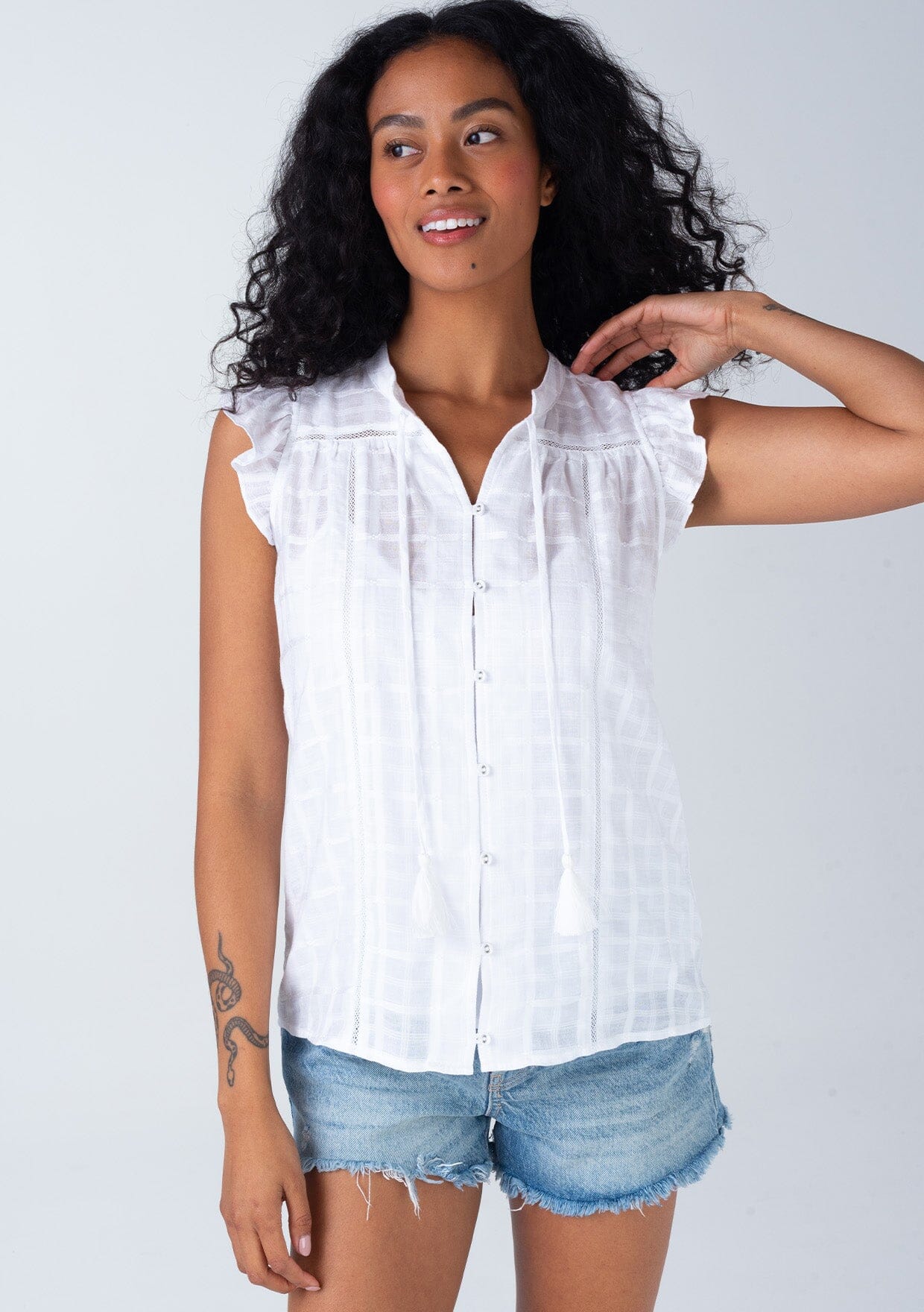 Nicolette Flutter Sleeve Top