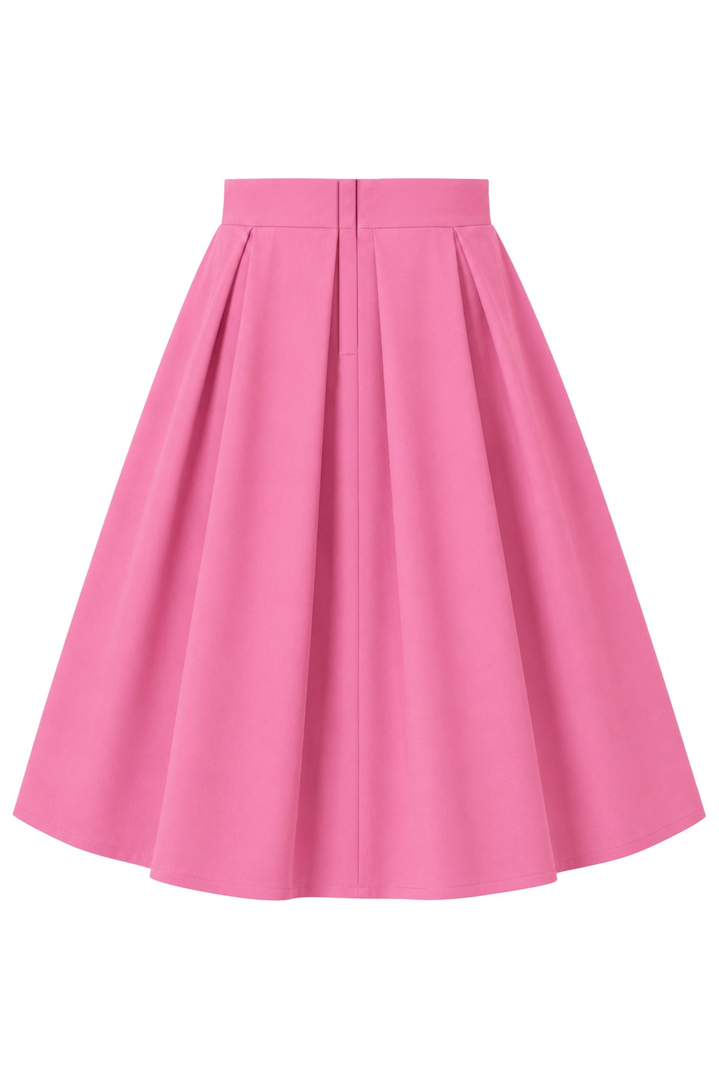 Aisley Carnation Pink Plain Pleated Skirt
