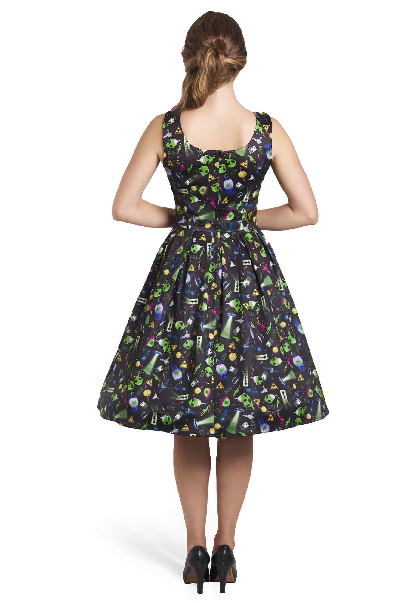 Amanda Black UFO & Alien Swing Dress