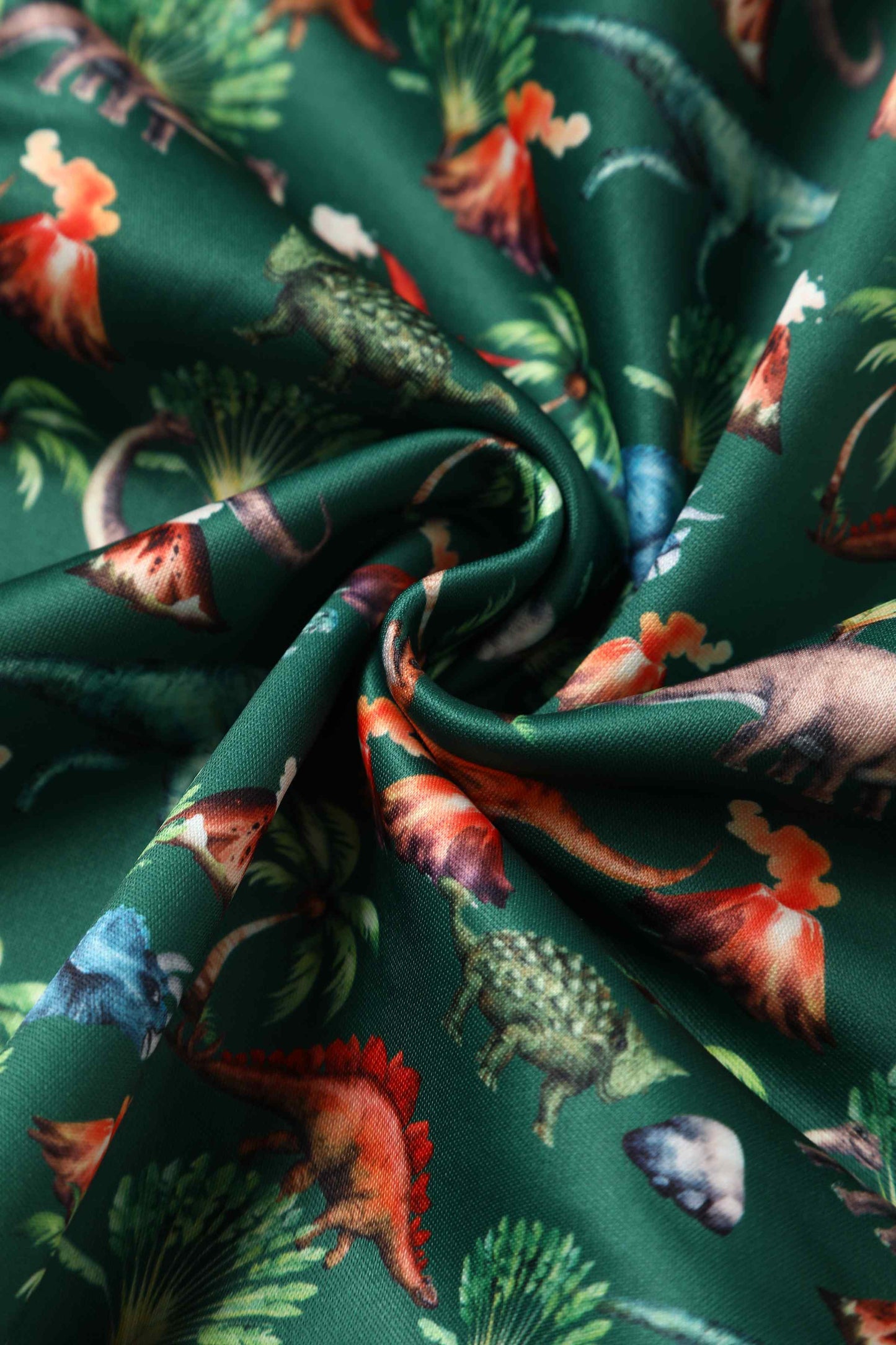 Amanda Green Dinosaur & Volcano Swing Dress