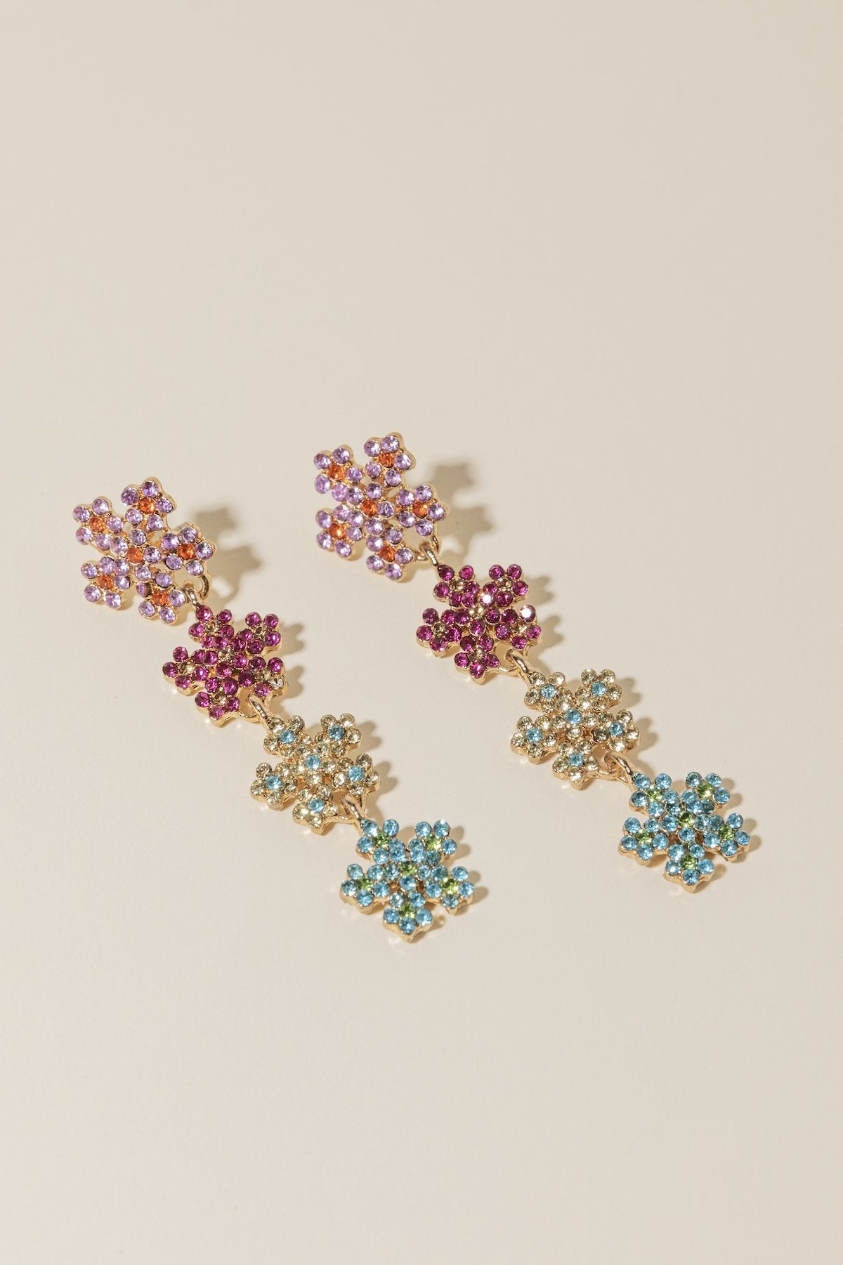 Pendientes Four Flowers Multicolor · Rivera ·