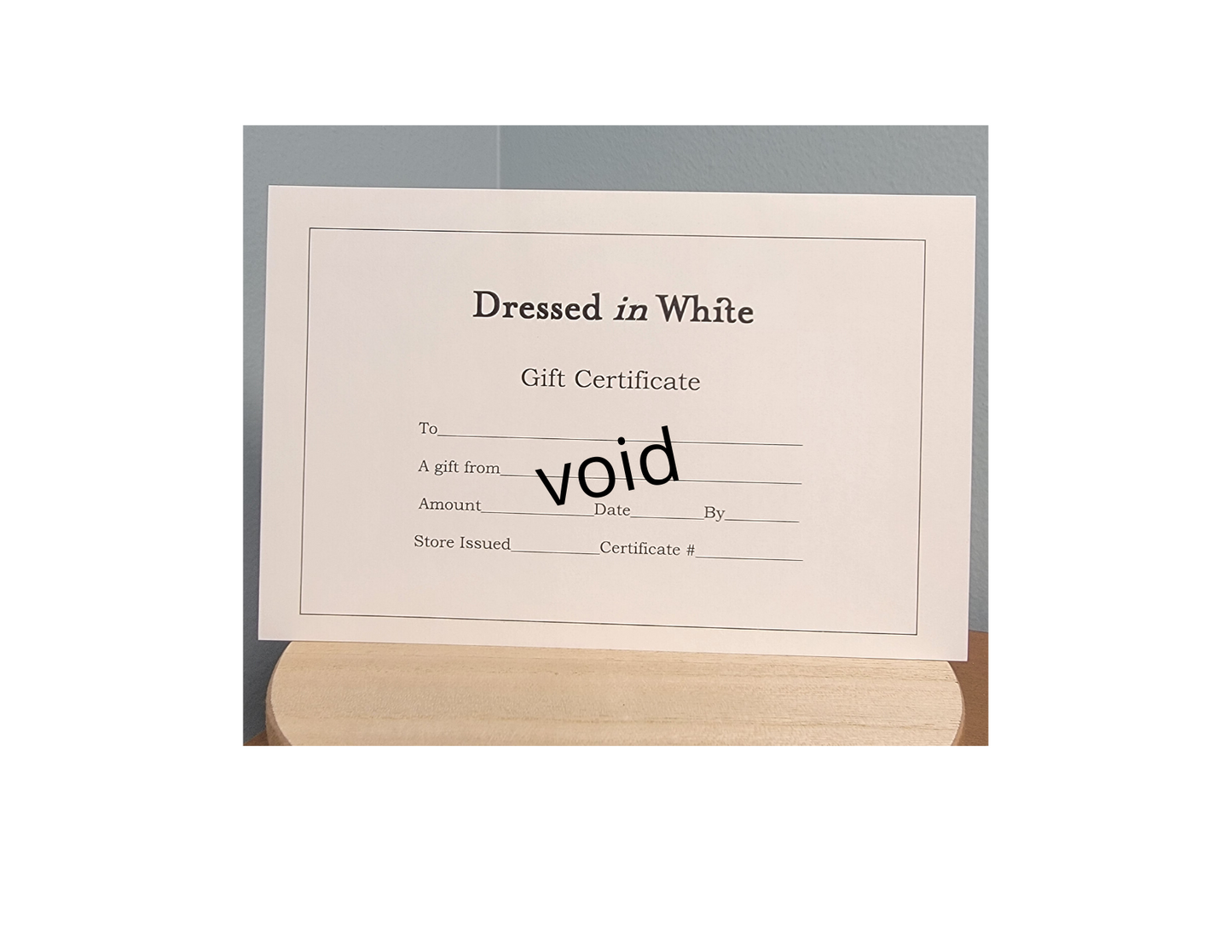 Gift Certificate
