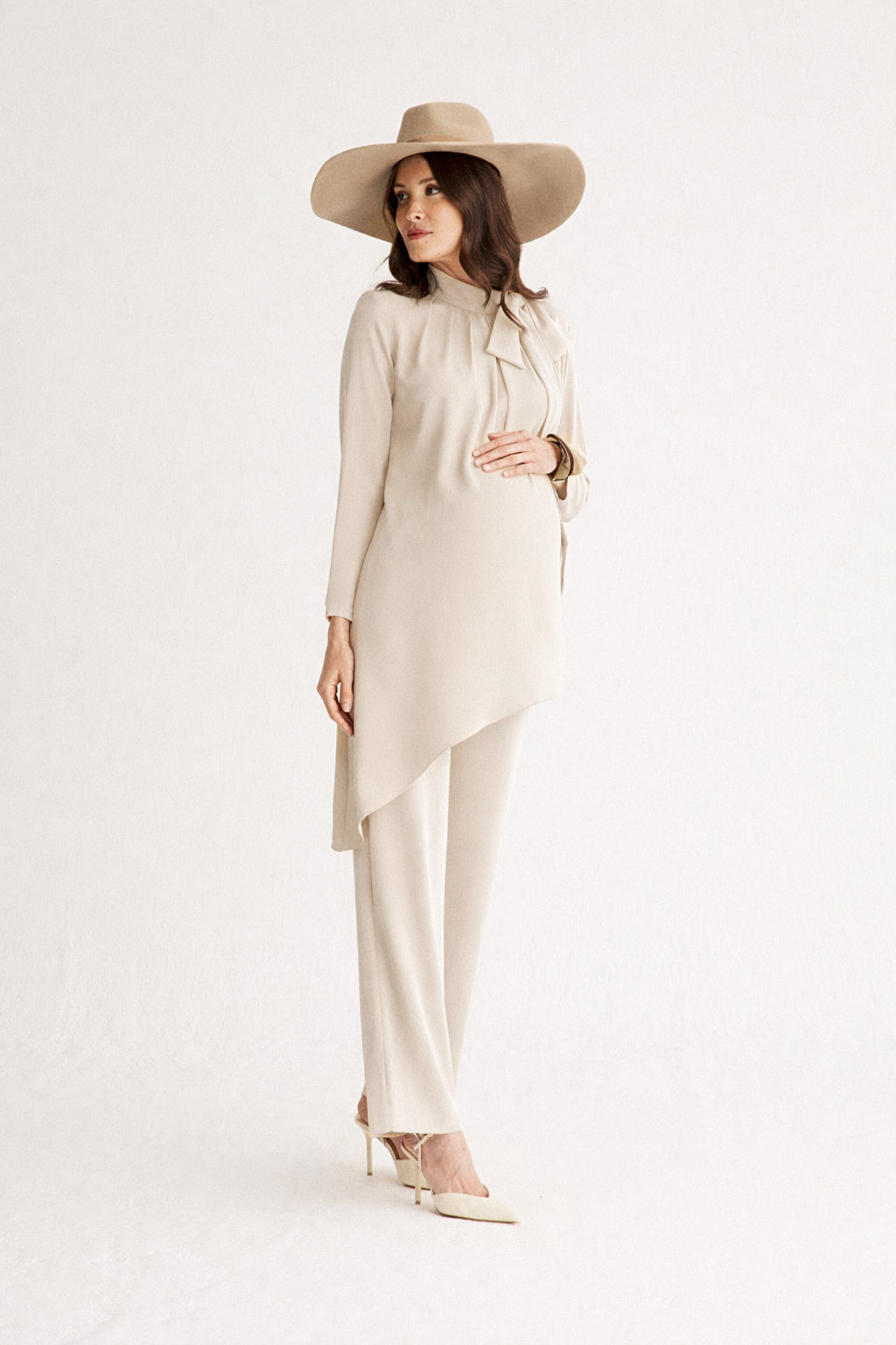 Pantalon Cory Crema · Embarazada ·