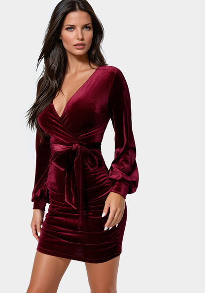 Velvet Utility Mini Dress