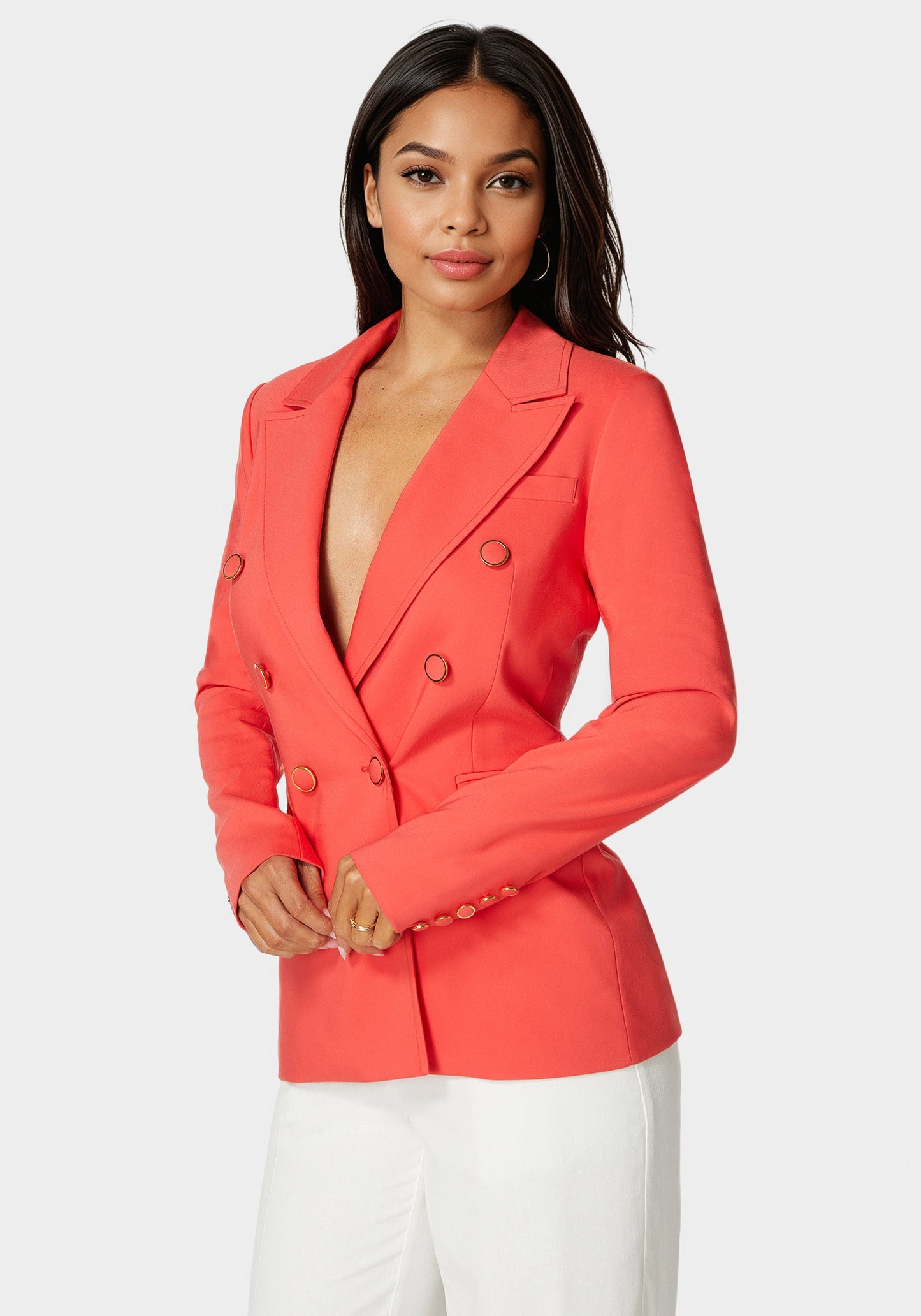 Double Breasted Strong Shoulder Jacket