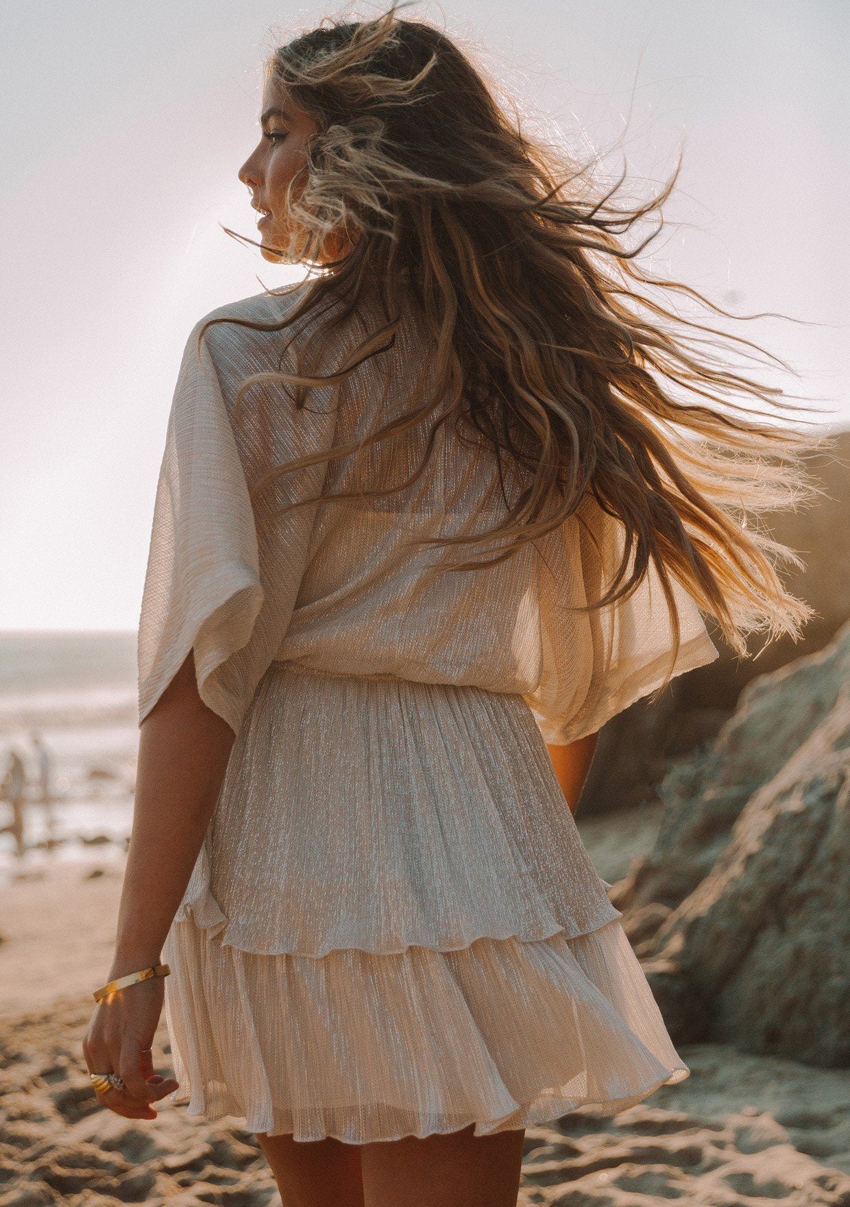 Toast Of The Town Metallic Mini Dress