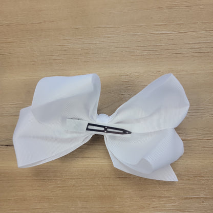White Bow Clip