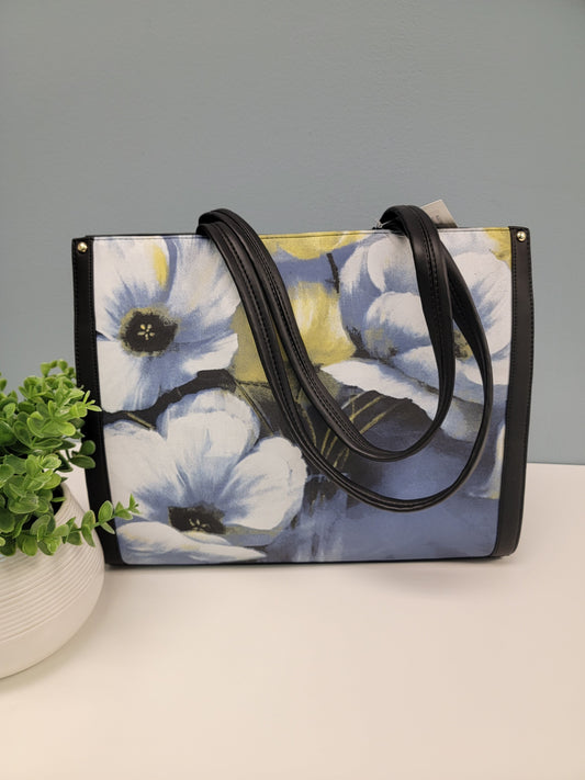 Black Floral Temple Bag