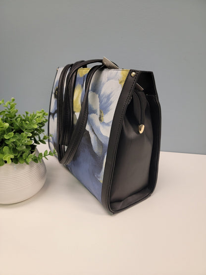Black Floral Temple Bag