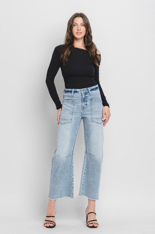 Waitlist 8/1 • Ryker High Rise Cropped Barrel Jeans Light Wash