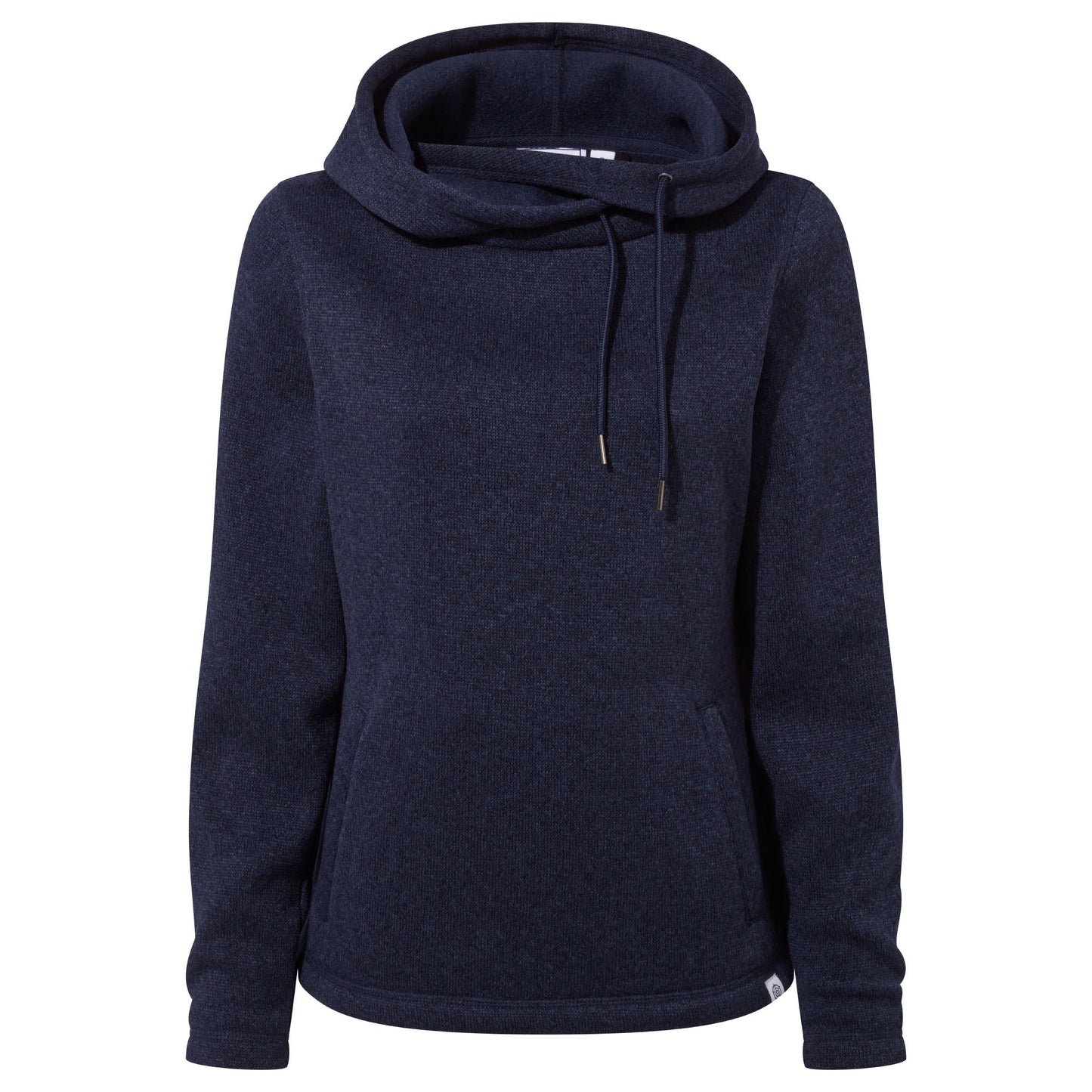 Acer Womens Oversized Supersoft Knitlook Fleece Hoody - Oxford Blue Marl