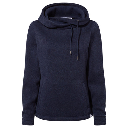 Acer Womens Oversized Supersoft Knitlook Fleece Hoody - Oxford Blue Marl