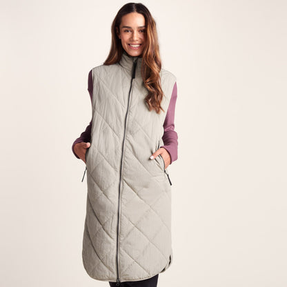 Anda Womens Shower Resistant Insulated Gilet - Dark Taupe
