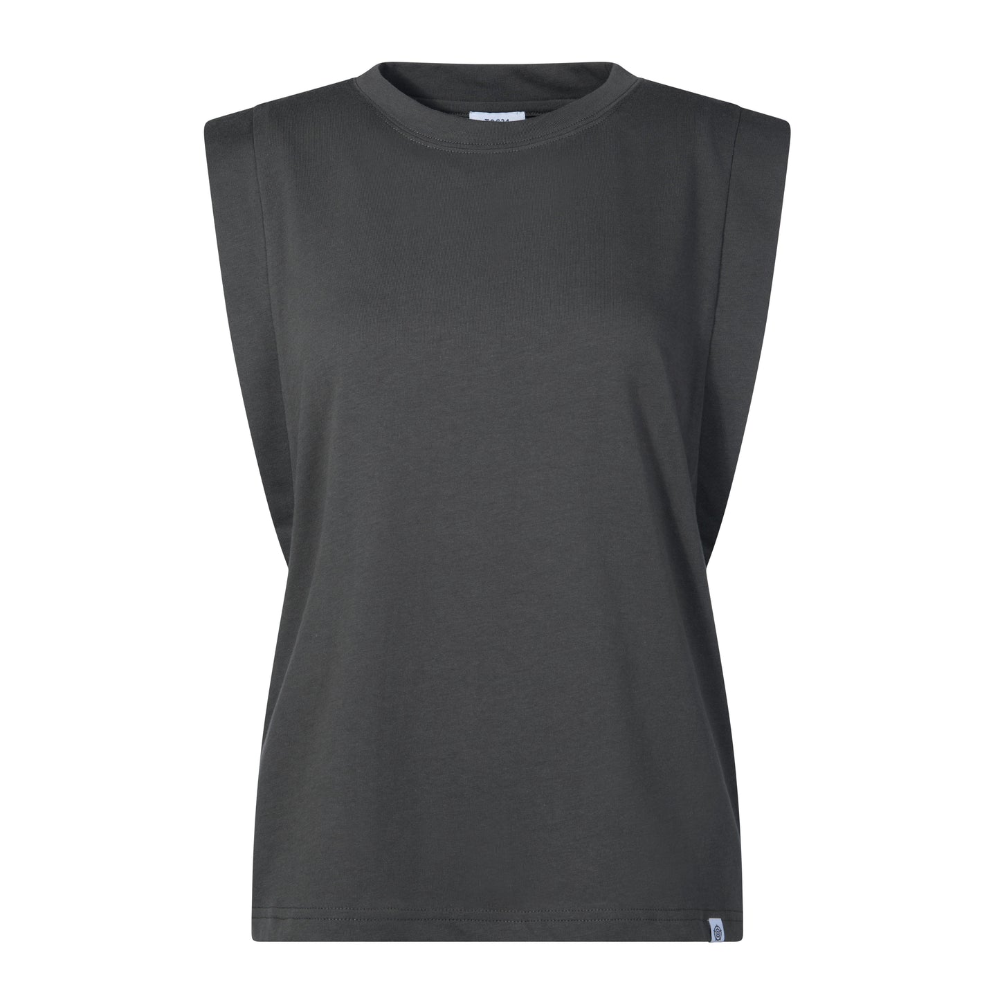 April Womens 100% Cotton Supersoft Boxy Fit Vest - Deep Slate