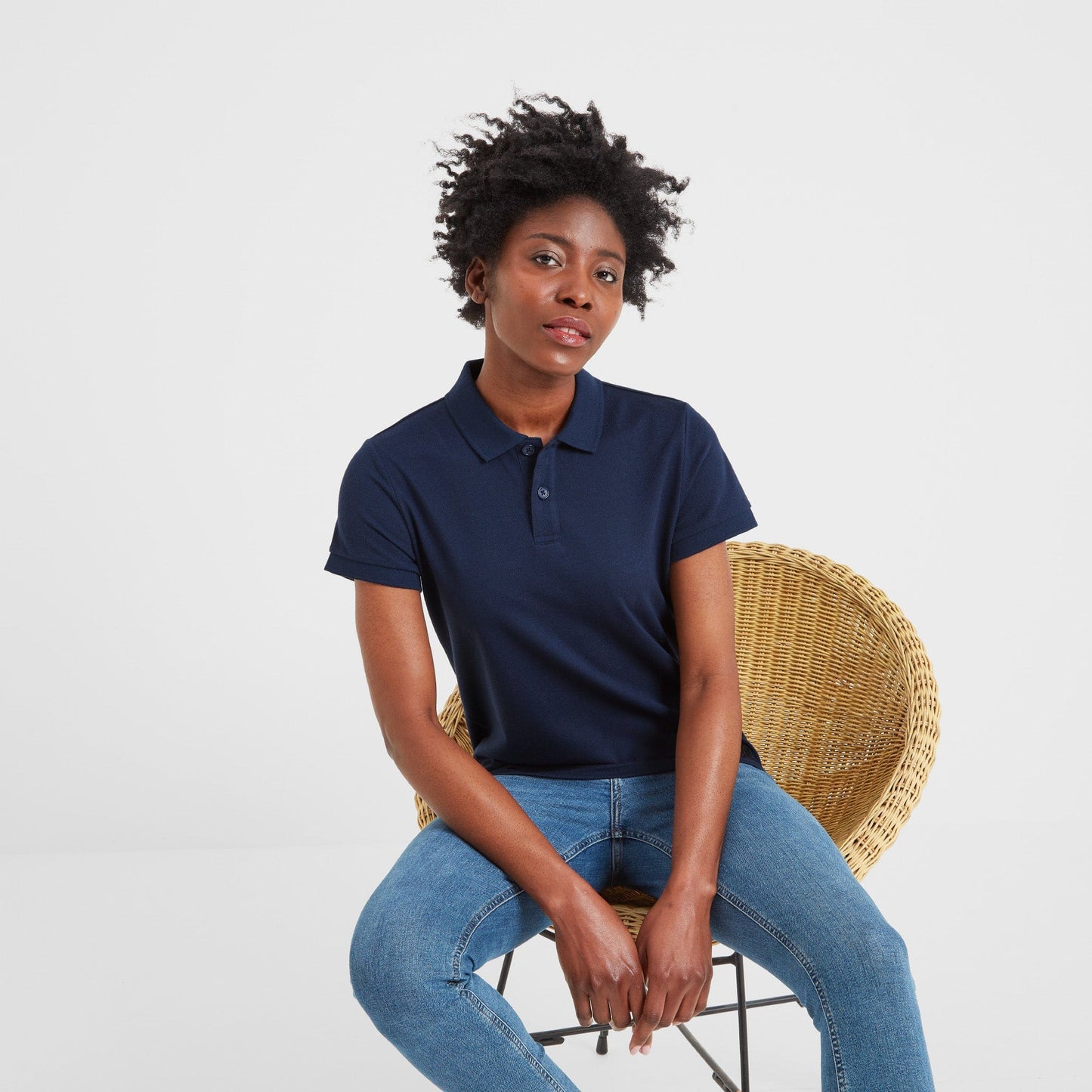 Aspley Womens Tech Polo - Navy
