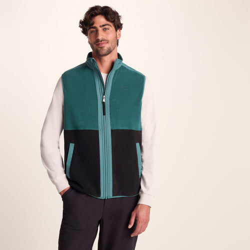 Boltby Mens Relaxed Fit Microfleece Gilet - Hydro Blue/Black
