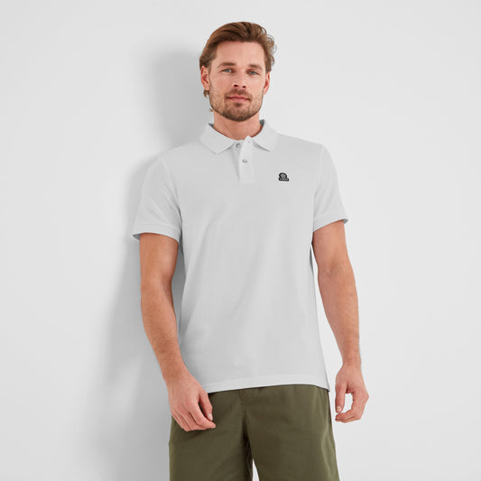 Braunton Mens 100% Cotton Pique Polo Shirt - Optic White