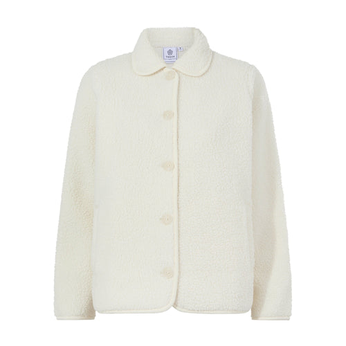 Chantal Womens Warm Sherpa Shacket - Vanilla
