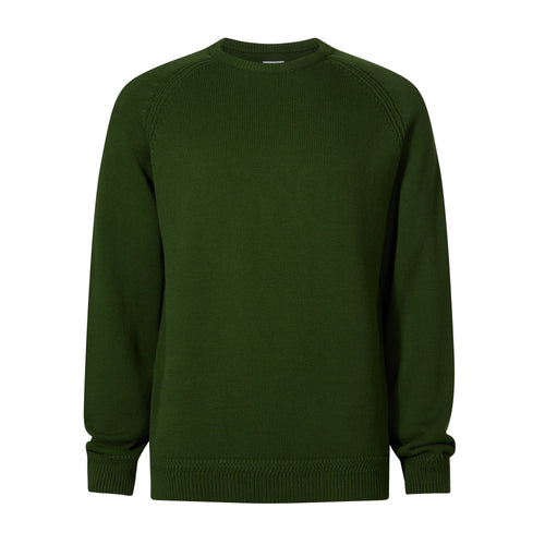 Chesney Mens Crew Neck Knit Jumper - Leaf Green