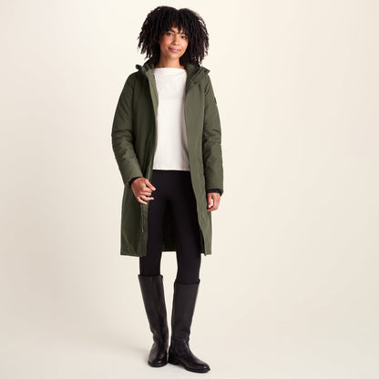 Dalton Womens Longline Waterproof Insulated Coat - Khaki