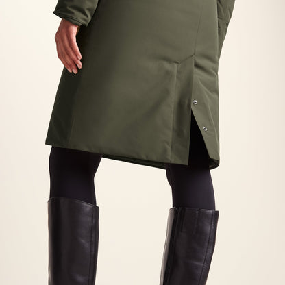 Dalton Womens Longline Waterproof Insulated Coat - Khaki