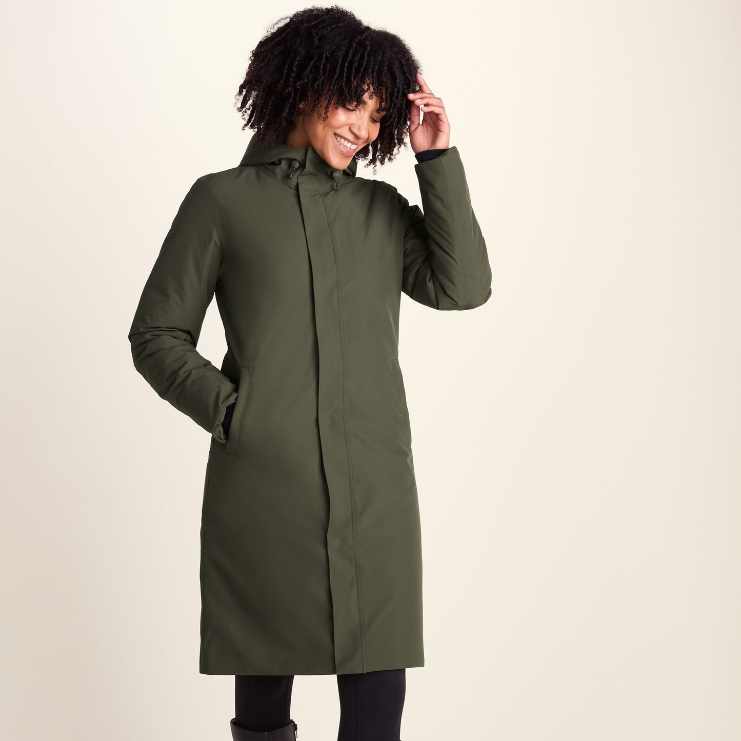 Dalton Womens Longline Waterproof Insulated Coat - Khaki