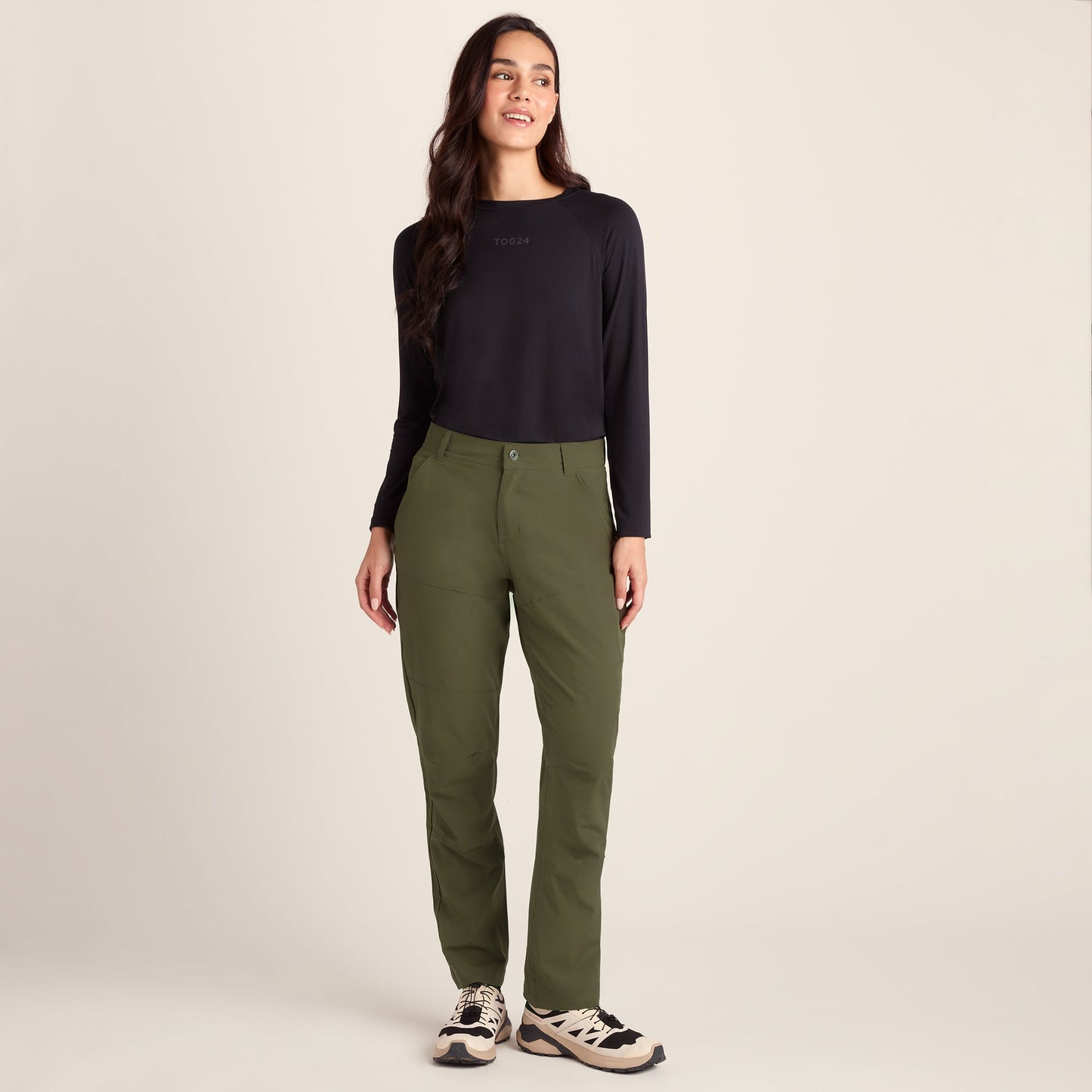 Denver Womens Walking Trousers Long - Khaki