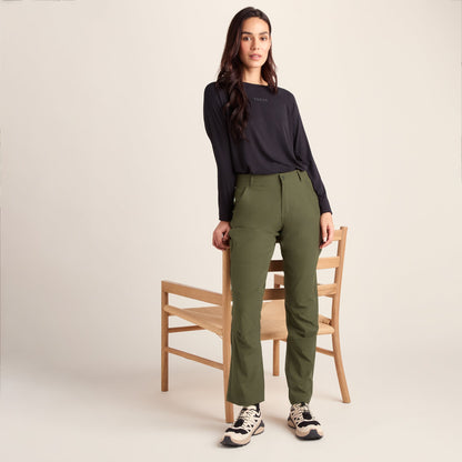 Denver Womens Walking Trousers Long - Khaki