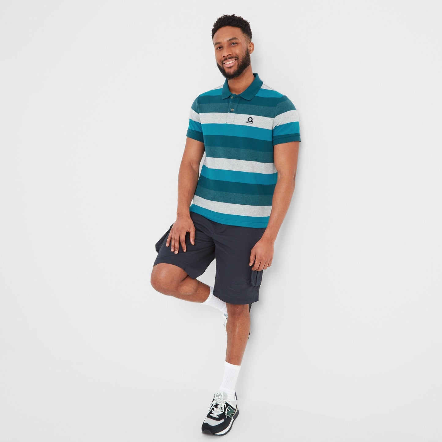Flaxby Mens Polo - Lagoon Blue