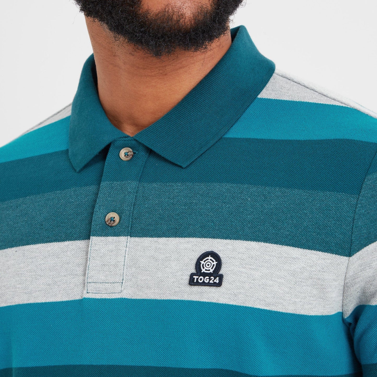 Flaxby Mens Polo - Lagoon Blue