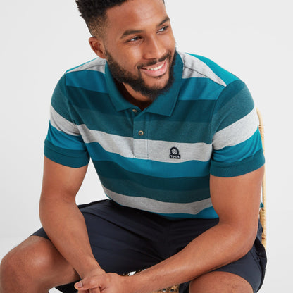 Flaxby Mens Polo - Lagoon Blue