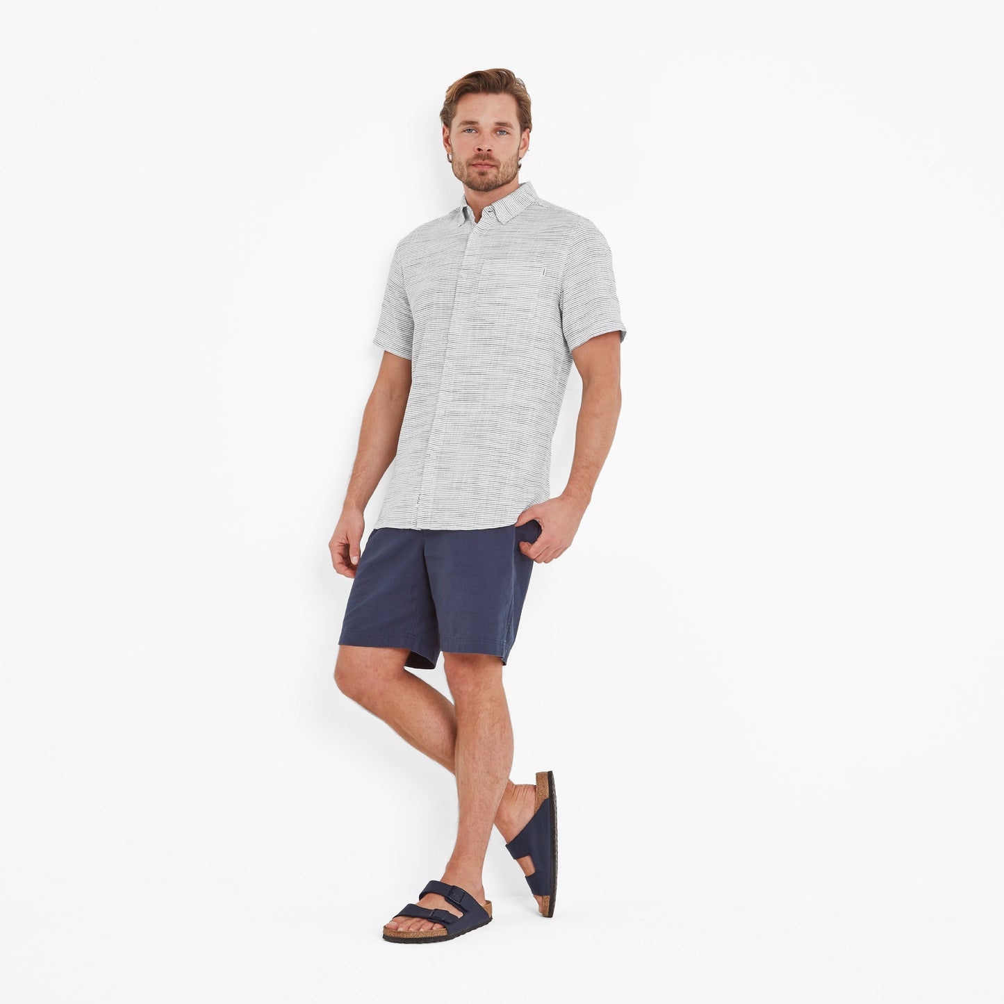 Greyson Mens 100% Cotton Short Sleeve Supersoft Shirt - Optic White