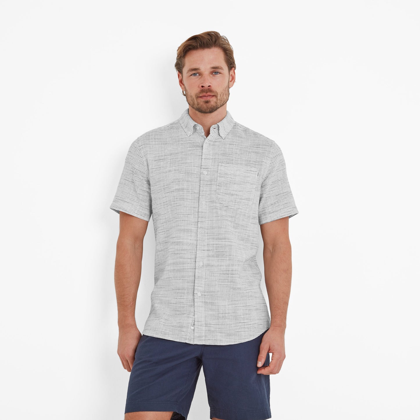 Greyson Mens 100% Cotton Short Sleeve Supersoft Shirt - Optic White