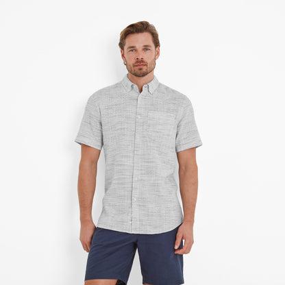 Greyson Mens 100% Cotton Short Sleeve Supersoft Shirt - Optic White