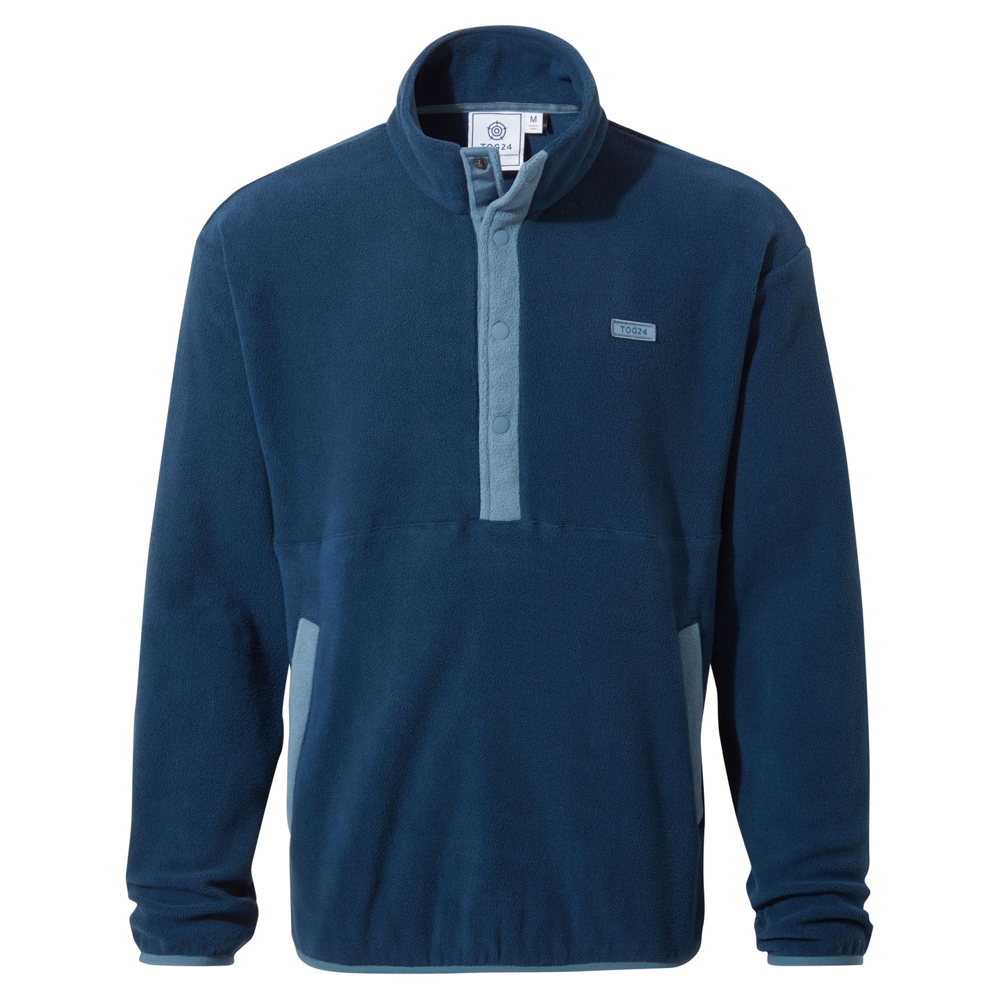 Horth Mens Half Zip Microfleece - Inky Blue/Blue Dolphin
