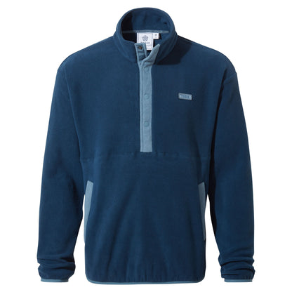 Horth Mens Half Zip Microfleece - Inky Blue/Blue Dolphin