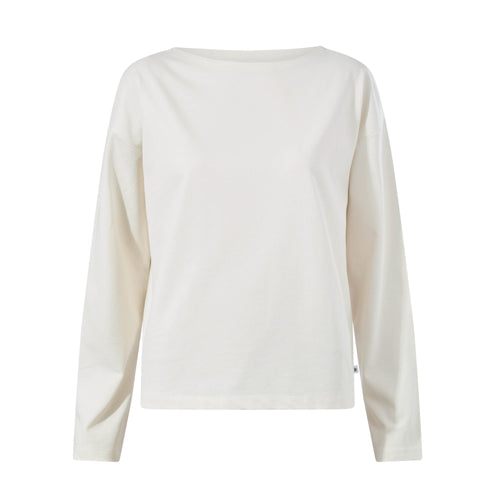 Ivy Womens Supersoft Cotton Boat Neck T-Shirt - Vanilla