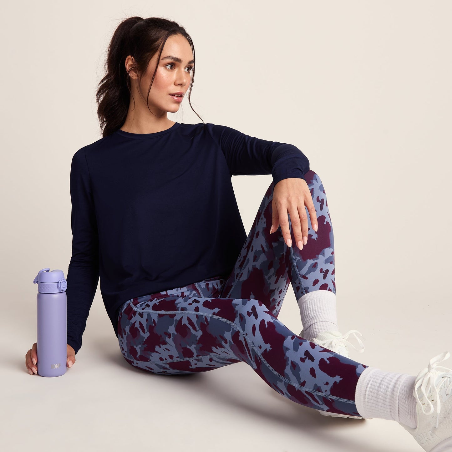 Kehlani Womens Long Sleeve Performance Top - Oxford Blue