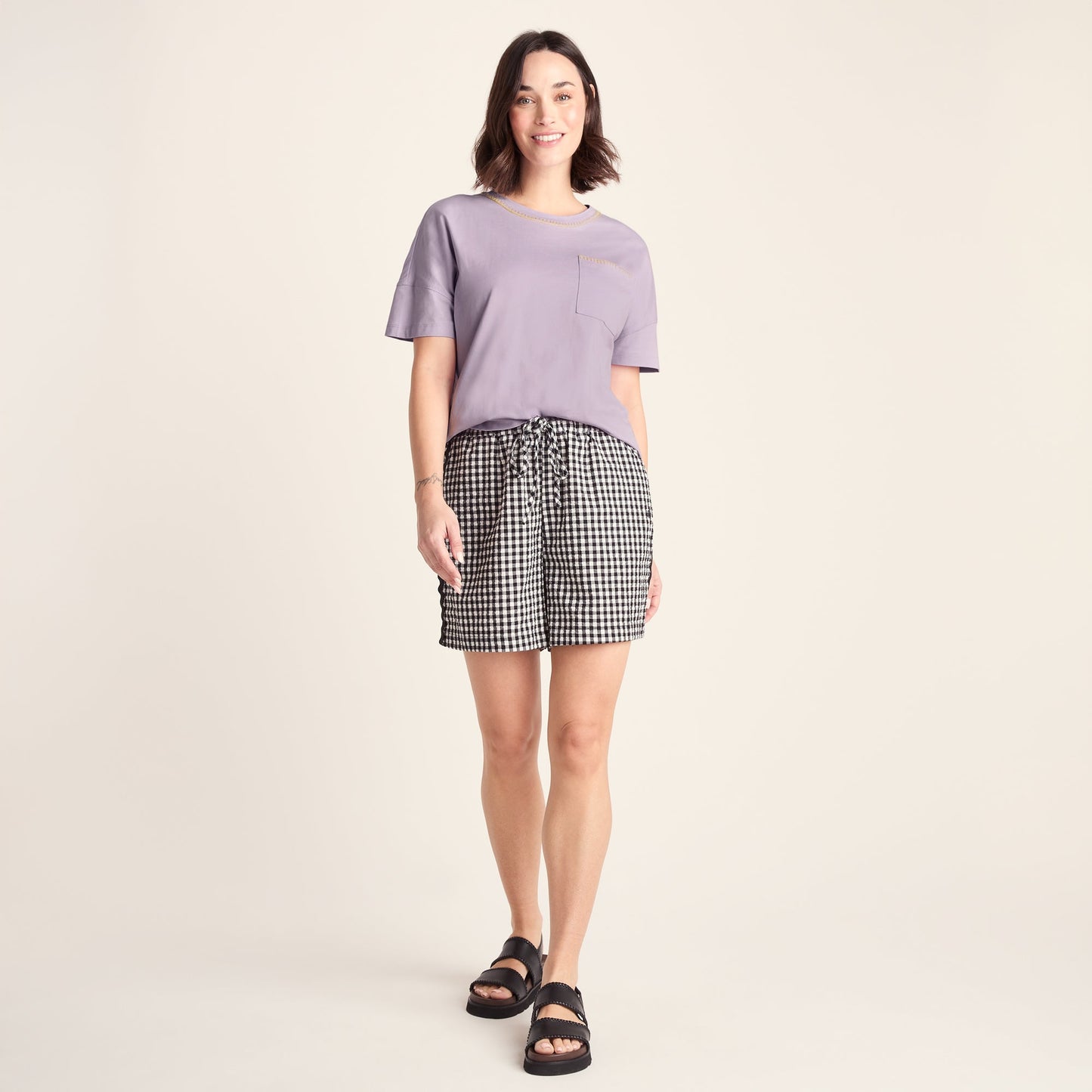 Laurie Womens 100% Cotton Supersoft Boxy Fit T-Shirt - Lilac Blossom