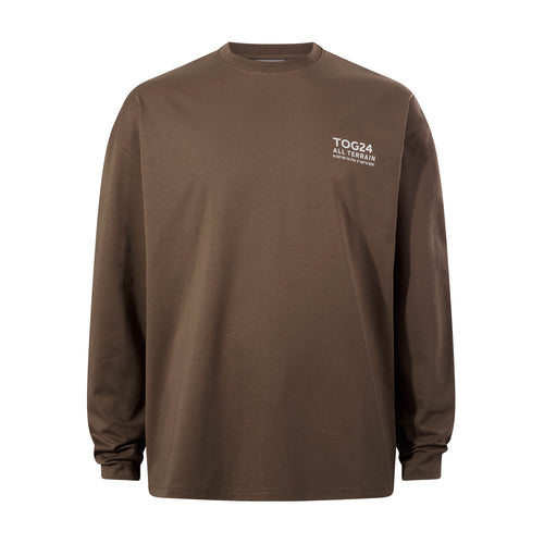 Lloyd Mens Premium Heavyweight 100% Cotton Jersey Top - Ash Brown