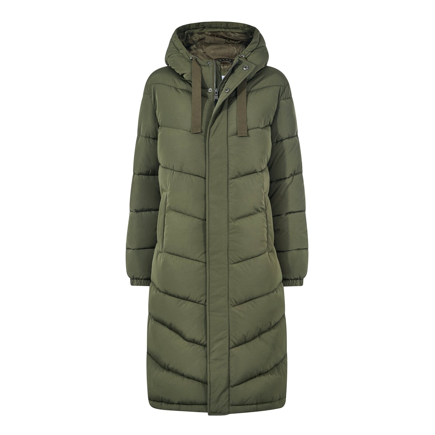 Raleigh Womens Long Insulated Jacket - Khaki