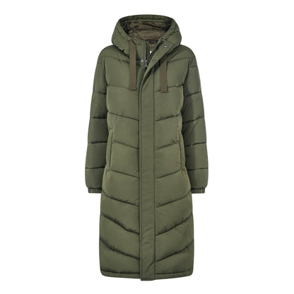 Raleigh Womens Long Insulated Jacket - Khaki