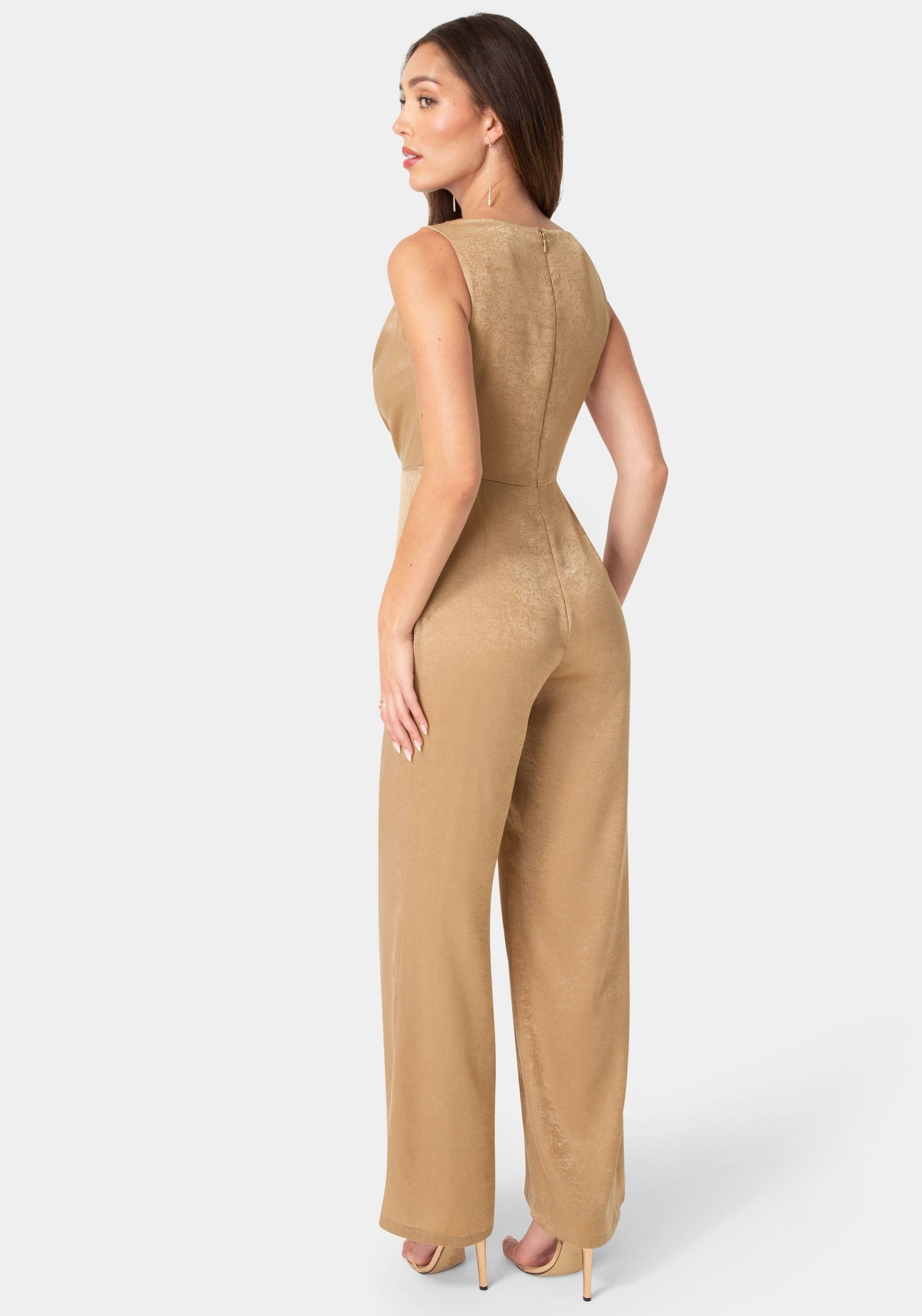 Ceycrepe Satin Cowl Jumpsuit