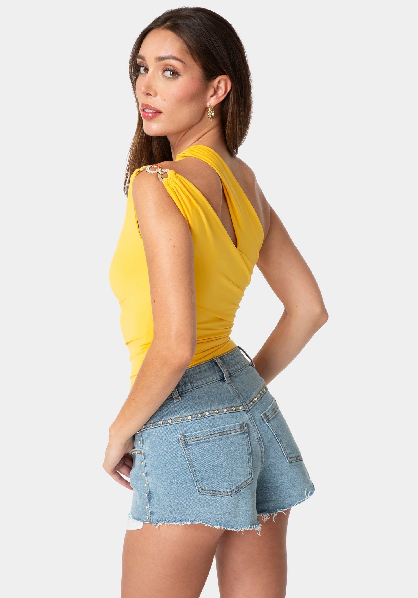 One Shoulder Twisted Top