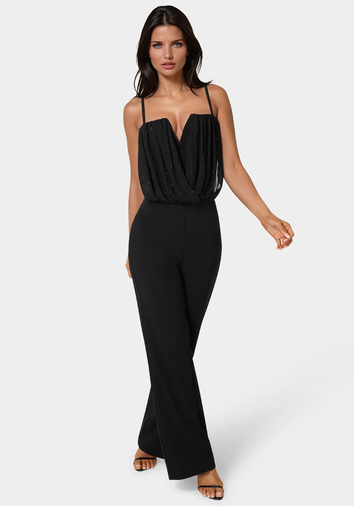 Embellished Flared Leg Jumpsuit