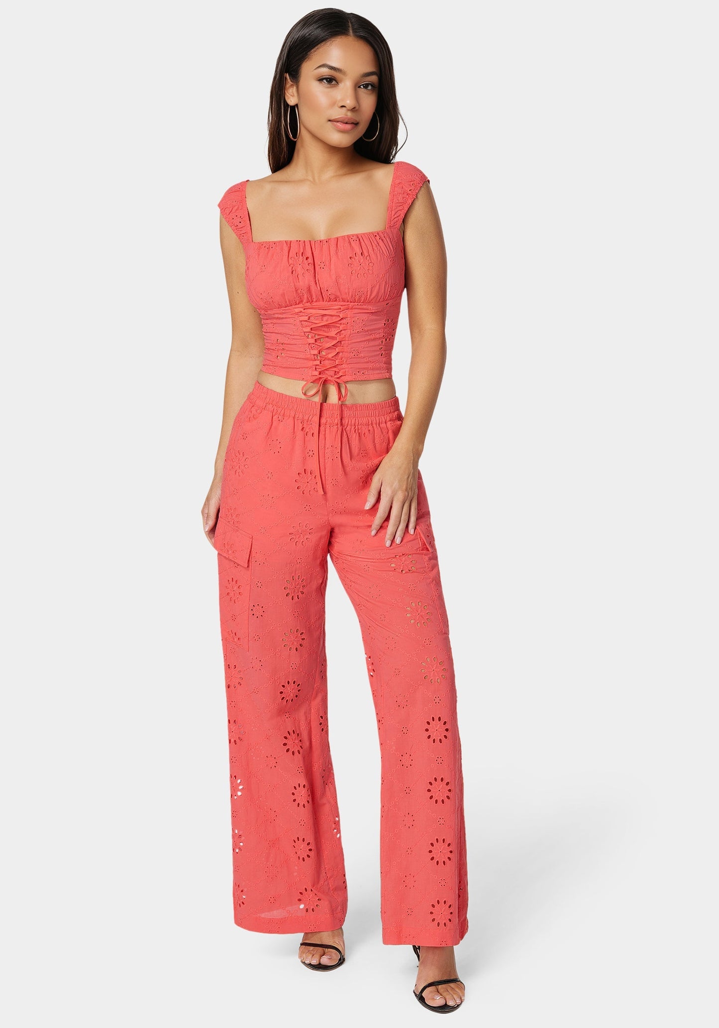 Eyelet Lace Up Corset