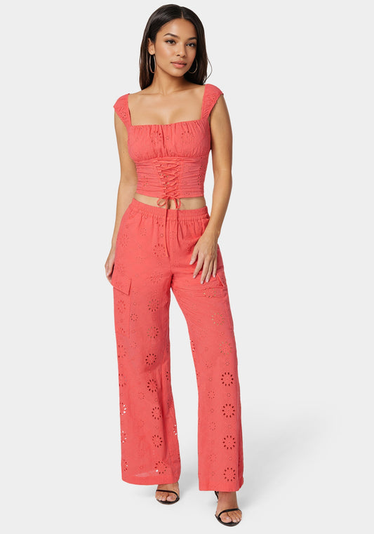 Eyelet Lace Up Corset